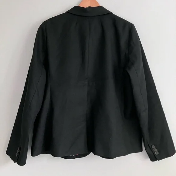J CREW Parke Black Linen Blend Blazer Size 18 - Picture 8 of 12